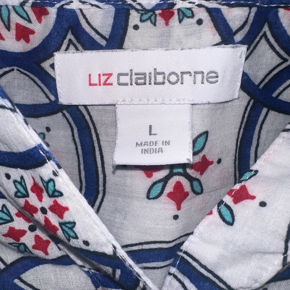 Liz Claiborne Multicolor Patterned Blouse